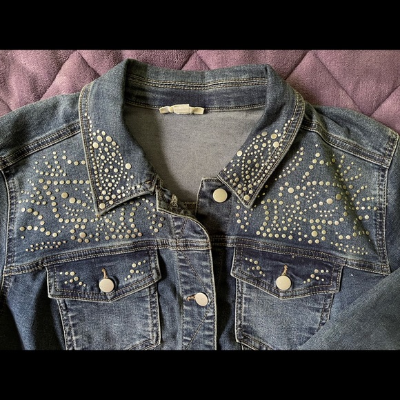 Westport Studded Jean Jacket - Blue - Picture 2 of 4